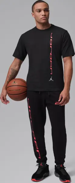 Футболка Nike JORDAN SPORT DRI-FIT черно-коралловая IF0857-011