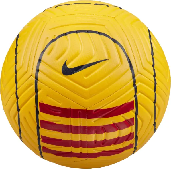 Футбольный мяч Nike F.C. BARCELONA STRIKE желто-красный Размер 4 DC2419-728