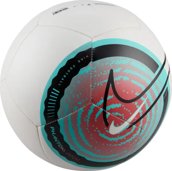 Футбольный мяч Nike PHANTOM бело-бирюзово-красный Размер 5 FZ3060-102