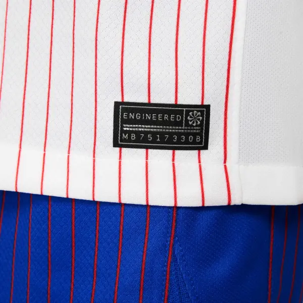 Футболка збірної Франції підліткова Nike FFF DRI-FIT REPLICA 2024-2025 виїзна біло-синьо-червона FJ4369-100