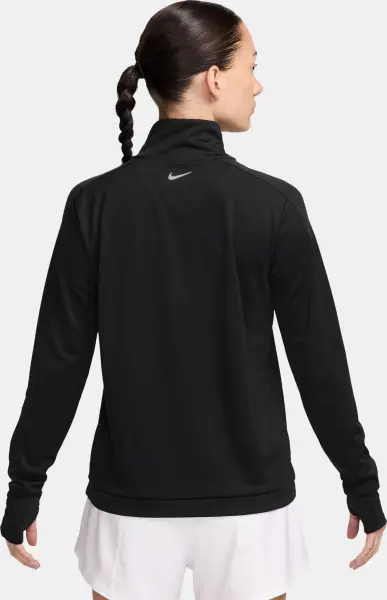 Реглан для бігу жіночий Nike SWOOSH DRI-FIT 1/2-ZIP MID LAYER чорний HJ2225-010