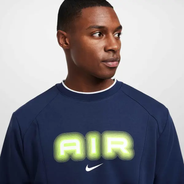 Світшот Nike AIR темно-синьо-лаймовий HM0177-410