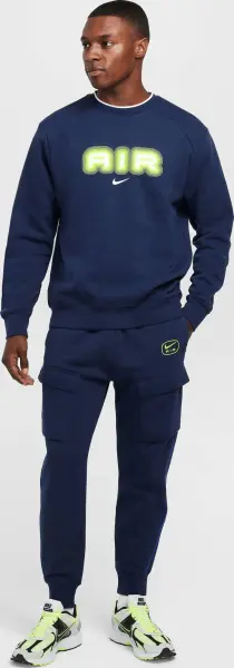 Світшот Nike AIR темно-синьо-лаймовий HM0177-410