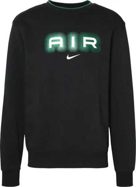 Свитшот Nike AIR черно-зеленый HM0177-011