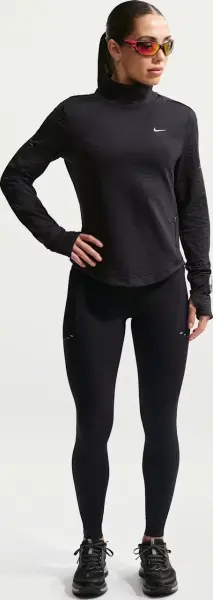 Світшот для бігу жіночий Nike SWIFT THERMA-FIT TURTLE-NECK чорний HV2969-010