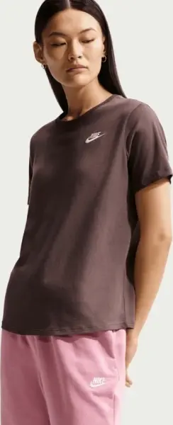 Футболка жіноча Nike SPORTSWEAR CLUB ESSENTIAL коричнева DX7902-502