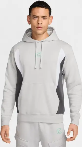 Худи Nike AIR PULLOVER HOODIE серо-бело-темно-серое HM0175-025