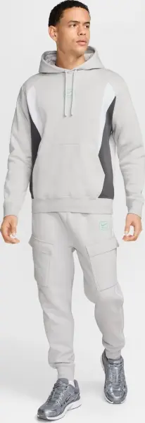 Худи Nike AIR PULLOVER HOODIE серо-бело-темно-серое HM0175-025