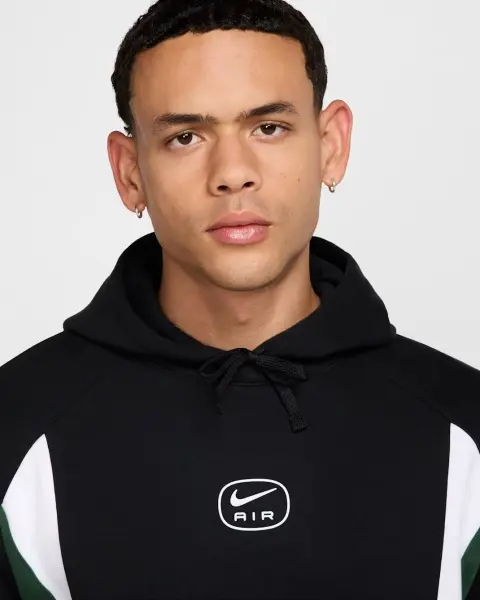 Худи Nike AIR PULLOVER HOODIE черно-бело-зеленое HM0175-011