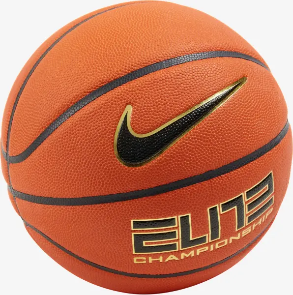 Баскетбольний м'яч Nike ELITE CHAMPIONSHIP 8P 2.0 DEFLATED оранжево-золотий Розмір 7 N.100.9913.891.07