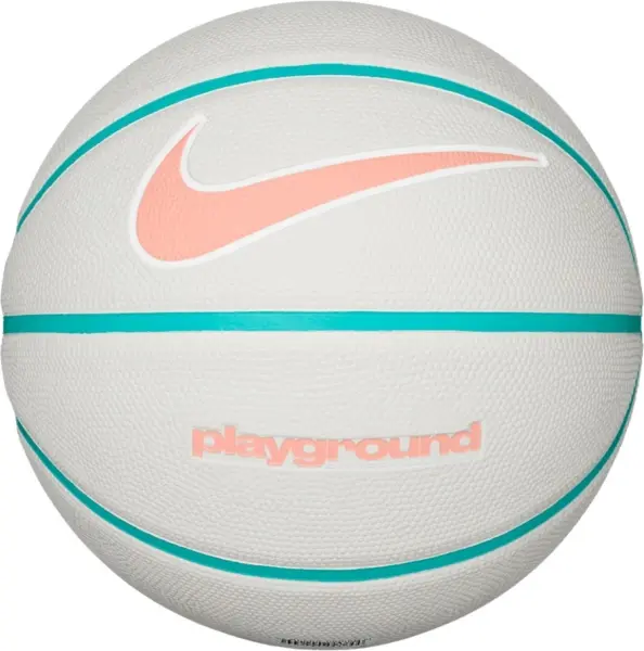 Баскетбольний м'яч Nike EVERYDAY PLAYGROUND 8P GRAPHIC DEFLATED біло-бірюзово-персиковий Розмір 7 N.100.4371.097.07