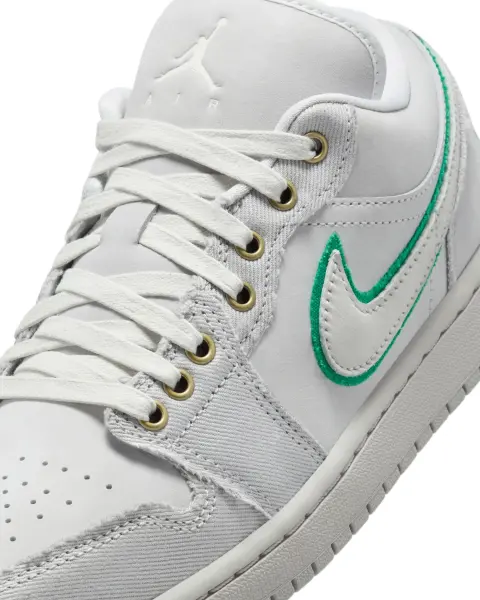 Кроссовки женские Nike AIR JORDAN 1 LOW SE светло-серо-зеленые IH3369-077
