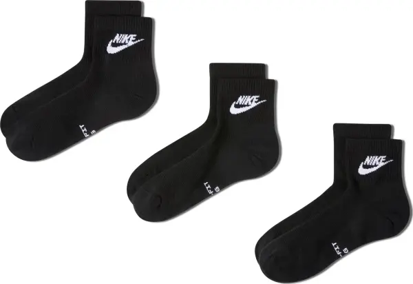 Шкарпетки Nike EVERYDAY ELEVATED ANKLE чорні (3 пари) IH8523-902