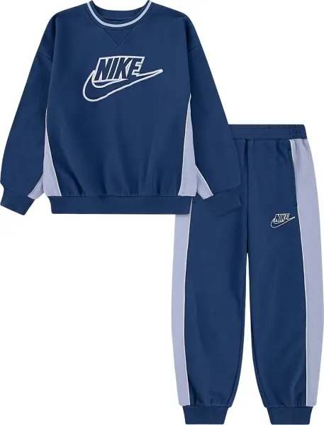 Спортивный костюм детский Nike FRENCH TERRY COLORBLOCKED CREW темно-синие-светло-синий 86N697-C54