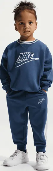 Спортивный костюм детский Nike FRENCH TERRY COLORBLOCKED CREW темно-синие-светло-синий 86N697-C54