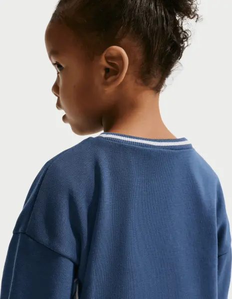 Спортивный костюм детский Nike FRENCH TERRY COLORBLOCKED CREW темно-синие-светло-синий 86N697-C54
