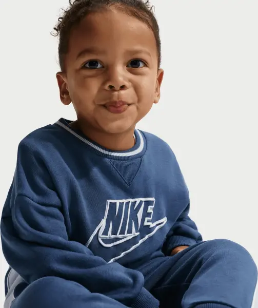 Спортивный костюм детский Nike FRENCH TERRY COLORBLOCKED CREW темно-синие-светло-синий 86N697-C54