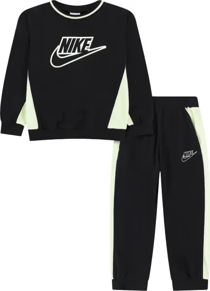 Спортивний костюм дитячий Nike FRENCH TERRY COLORBLOCKED CREW чорно-білий 86N697-023
