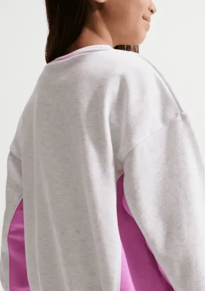Спортивний костюм дитячий Nike FRENCH TERRY COLORBLOCKED світло-сіро-рожевий 36N697-X58