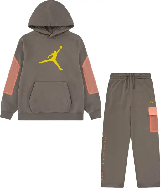 Спортивний костюм підлітковий Nike JORDAN HIKE MIKE FRENCH TERRY коричнево-помаранчевий 95F517-G7O__95F521-G7O