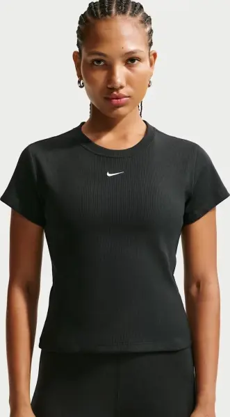 Футболка жіноча Nike SPORTSWEAR TIGHT RIBBED чорна HV4994-010