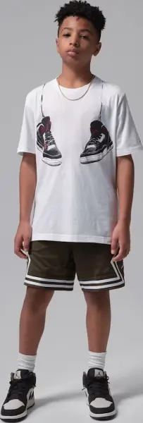 Футболка подростковая Nike JORDAN HANGING AJ3 белая 95F483-001
