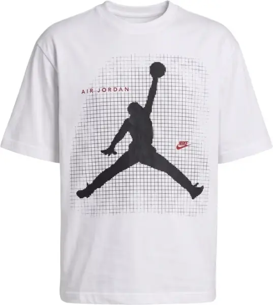 Футболка подростковая Nike JORDAN JUMPMAN GRID BLUR белая 95F634-001