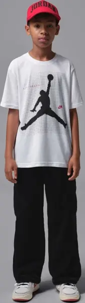 Футболка подростковая Nike JORDAN JUMPMAN GRID BLUR белая 95F634-001