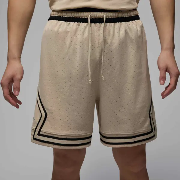 Шорты баскетбольные Nike JORDAN DRI-FIT MESH DIAMOND SHORTS бежево-черные HF9910-206