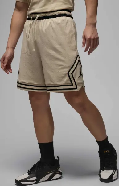 Шорты баскетбольные Nike JORDAN DRI-FIT MESH DIAMOND SHORTS бежево-черные HF9910-206