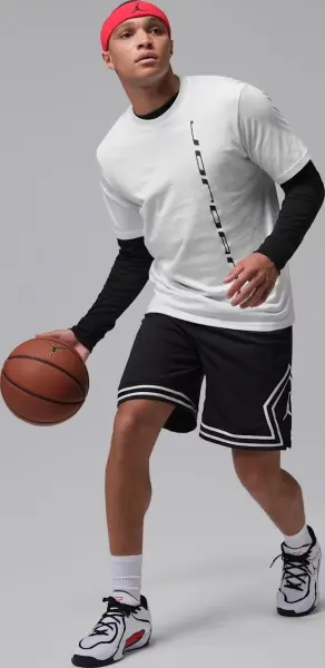 Шорти баскетбольні Nike JORDAN SPORT DRI-FIT 23CM DIAMOND чорно-білі IF5832-011