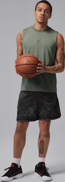 Шорти баскетбольні Nike JORDAN SPORT DRI-FIT PRINTED DIAMOND чорно-темно-сірі IF0861-010