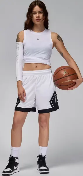 Шорты баскетбольные женские Nike JORDAN SPORT 10CM DIAMOND бело-черные FN5134-101