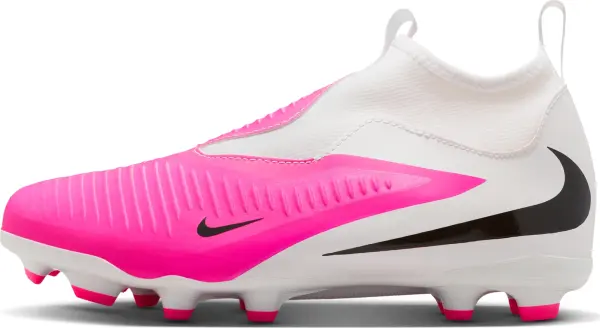 Бутсы детские Nike JR PHANTOM 6 HIGH ACADEMY FG/MG бело-розовые IH1789-901