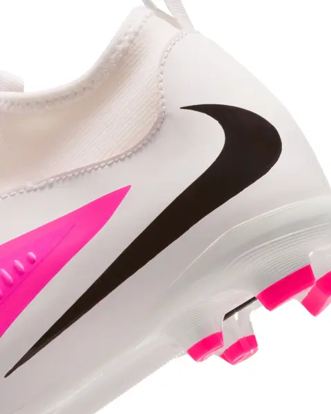 Бутсы детские Nike JR PHANTOM 6 HIGH ACADEMY FG/MG бело-розовые IH1789-901