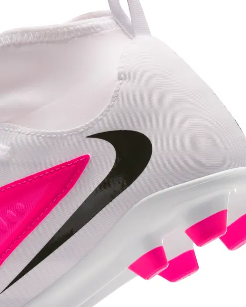 Бутси дитячі Nike JR PHANTOM 6 HIGH CLUB FG/MG біло-рожеві IH1791-901