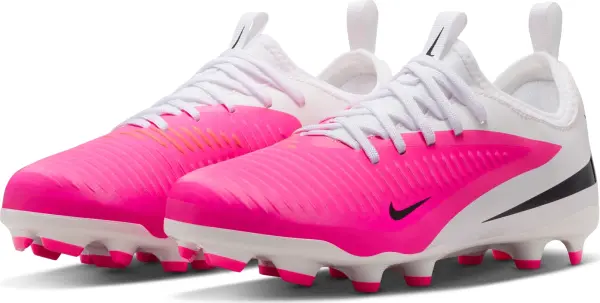 Бутсы детские Nike JR PHANTOM 6 LOW ACADEMY FG/MG бело-розовые IH1795-901