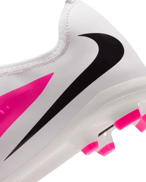 Бутсы детские Nike JR PHANTOM 6 LOW ACADEMY FG/MG бело-розовые IH1795-901