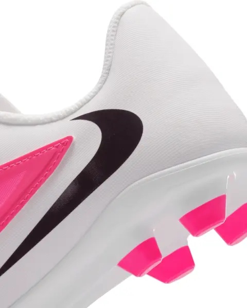 Бутсы детские Nike JR PHANTOM 6 LOW CLUB FG/MG бело-розовые IH1800-901