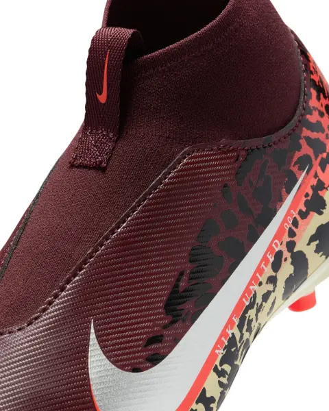 Бутсы детские Nike JR UNITED MERCURIAL ZOOM SUPERFLY 10 ACADEMY FG/MG NU3 бордово-красно-бежевые IO8468-661