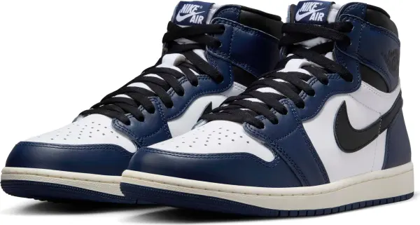 Кроссовки Nike AIR JORDAN 1 RETRO HIGH OG темно-сине-бело-черные DZ5485-401