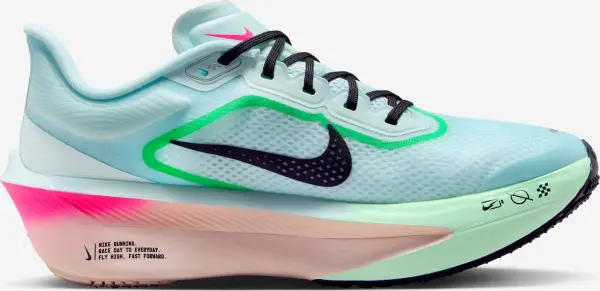 Кроссовки беговые женские Nike ZOOM FLY 6 голубо-зелено-розовые FN8455-402