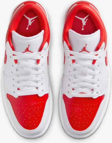 Кросівки жіночі Nike AIR JORDAN 1 LOW біло-червоні DC0774-110
