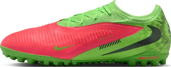 Сороконожки (шиповки) Nike REACTX PHANTOM 6 LOW PRO "ERLING HAALAND" TF EH салатово-красные IH1788-603