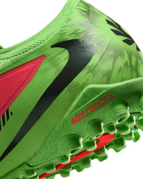 Сороконожки (шиповки) Nike REACTX PHANTOM 6 LOW PRO "ERLING HAALAND" TF EH салатово-красные IH1788-603