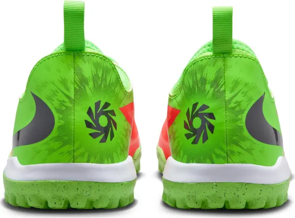 Сороконіжки (шиповки) дитячі Nike JR PHANTOM 6 LOW ACADEMY "ERLING HAALAND" TF EH салатово-червоні HQ2040-603