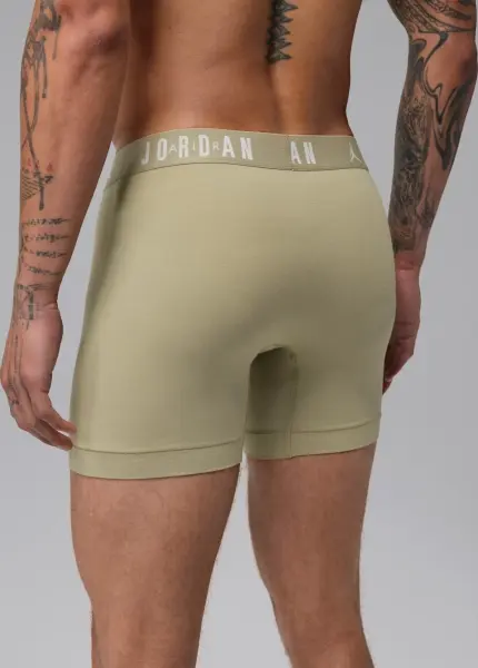 Труси (боксерки) Nike JORDAN FLIGHT COTTON ESSENTIALS BOXER BRIEFS хакі, світло-коричневі, коричневі (3 штуки) JM0839-X0L