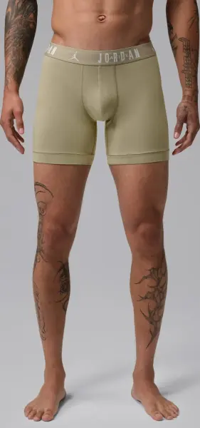 Труси (боксерки) Nike JORDAN FLIGHT COTTON ESSENTIALS BOXER BRIEFS хакі, світло-коричневі, коричневі (3 штуки) JM0839-X0L