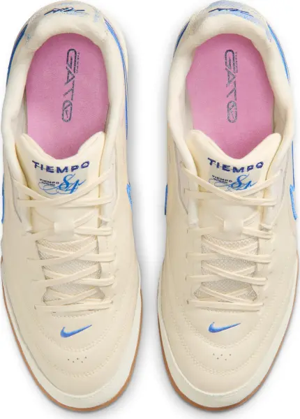 Футзалки (бампы) Nike TIEMPO STREETGATO PRM бежево-голубые IO9951-149