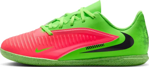 Футзалки (бампы) детские Nike JR PHANTOM 6 LOW CLUB "ERLING HAALAND" IC EH салатово-красные IH1803-603